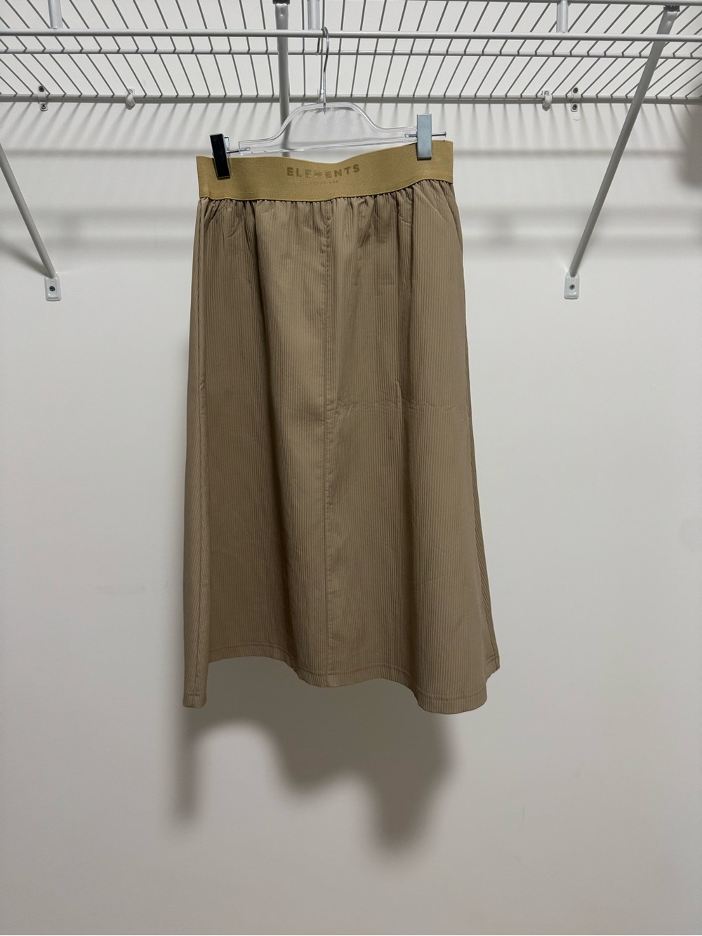 Elements Girls/Teen Tan Elastic-Waist A-Line Skirt Size 20